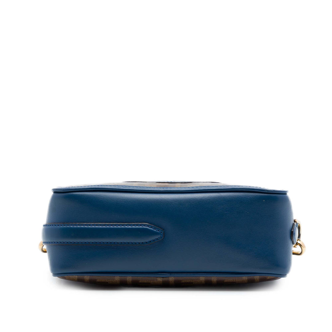 Zucca FF Logo Sac caméra Toile enduite Bleu
