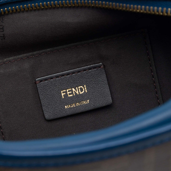 Zucca FF Logo Sac caméra Toile enduite Bleu