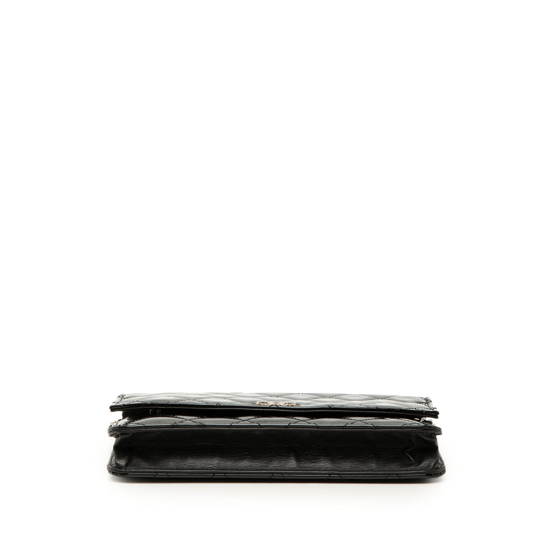Chanel CC Matelassé Cuir verni Brilliant Wallet on Chain