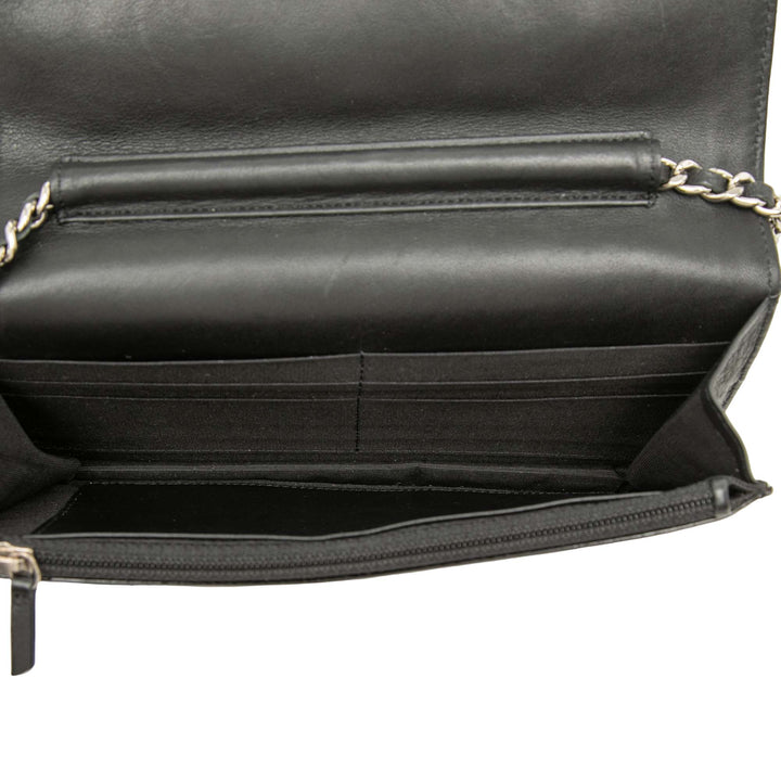 Chanel CC Matelassé Cuir verni Brilliant Wallet on Chain
