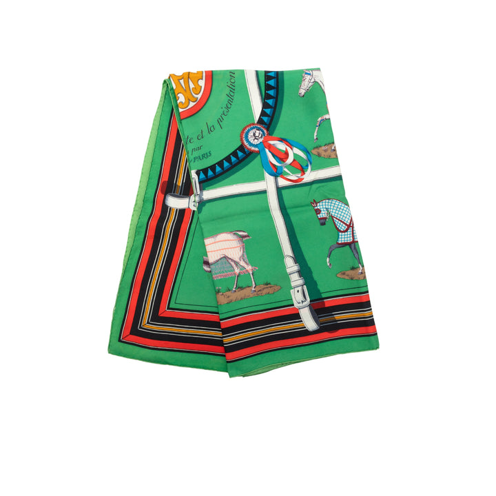 Hermès Couvertures Et Tenues De Jour Foulard 90 Vert – vue principale – GABY PARIS
