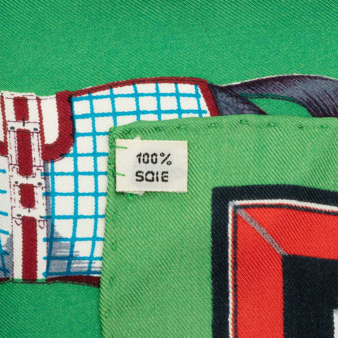 Hermès Couvertures Et Tenues De Jour Foulard 90 Vert – vue 3 – GABY PARIS