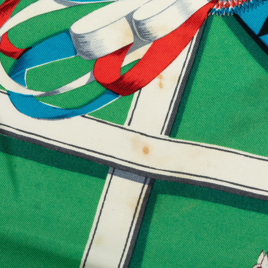 Hermès Couvertures Et Tenues De Jour Foulard 90 Vert – vue 5 – GABY PARIS