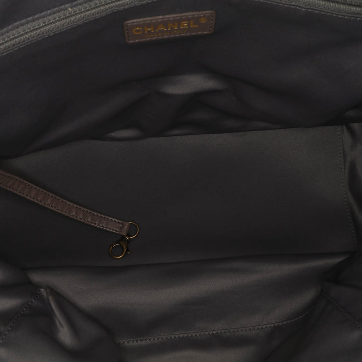 CC Quilted Calfskin Triptych Tote Gray - Gaby Paris