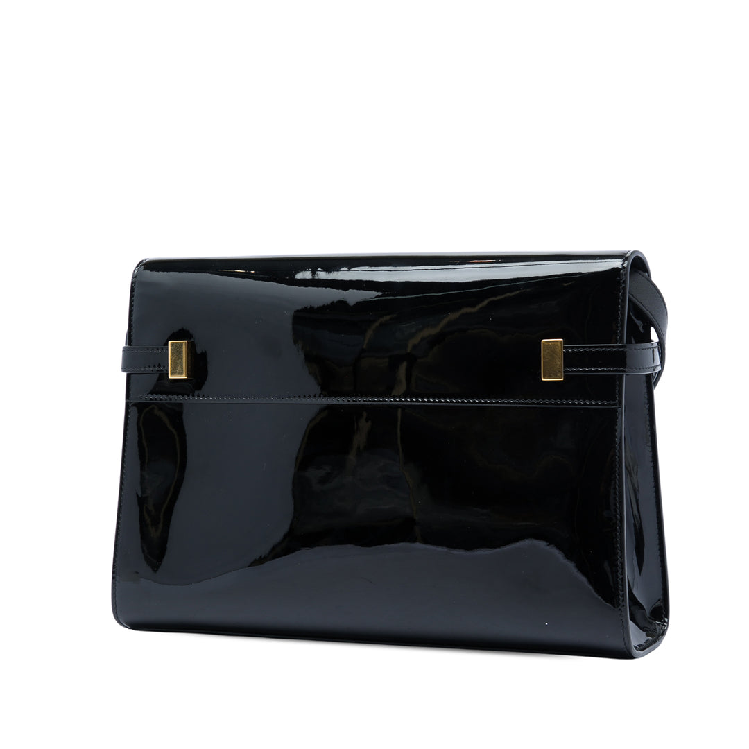 Saint Laurent Medium Cuir verni Manhattan Sac bandoulière