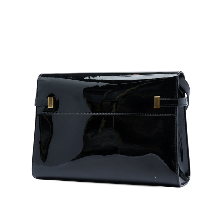 Saint Laurent Medium Cuir verni Manhattan Sac bandoulière