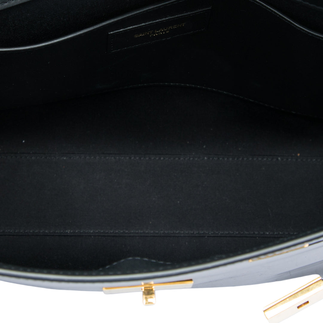 Saint Laurent Medium Cuir verni Manhattan Sac bandoulière