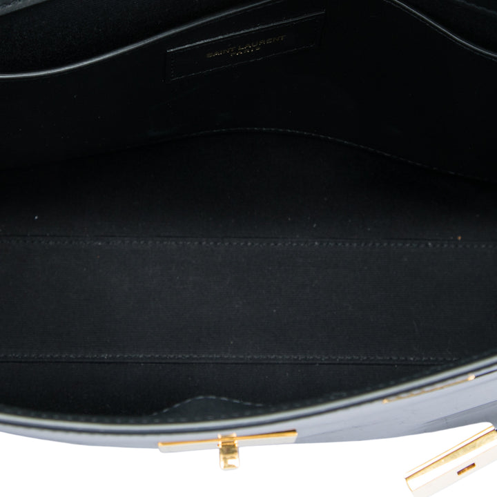 Saint Laurent Medium Cuir verni Manhattan Sac bandoulière