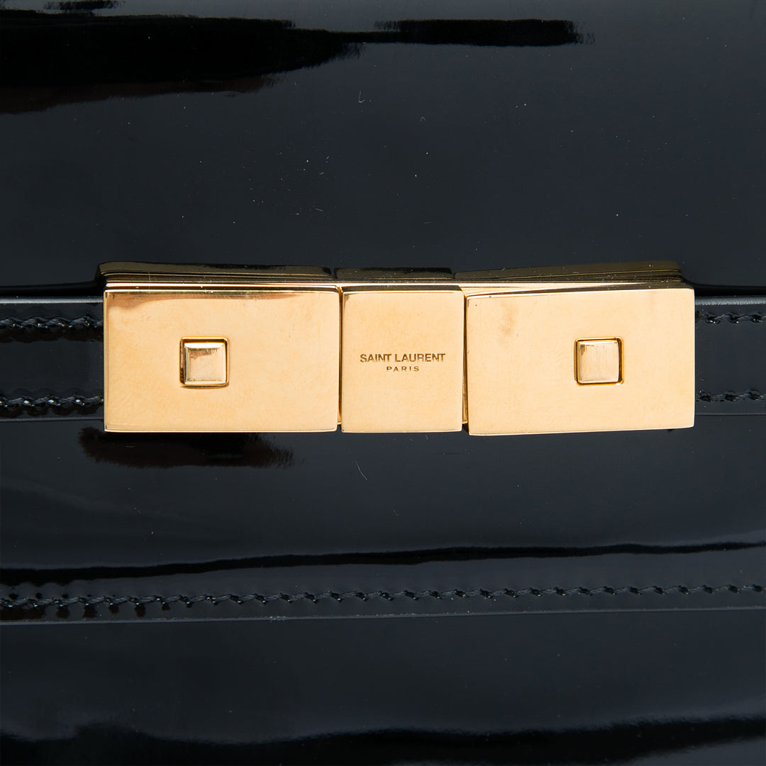Saint Laurent Medium Cuir verni Manhattan Sac bandoulière