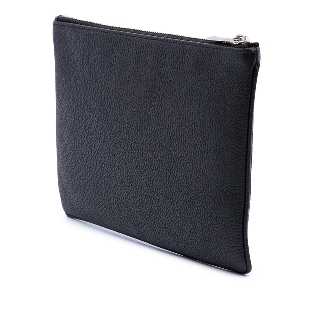 grainé Atelier Pochette Cuir de veau grainé Noir