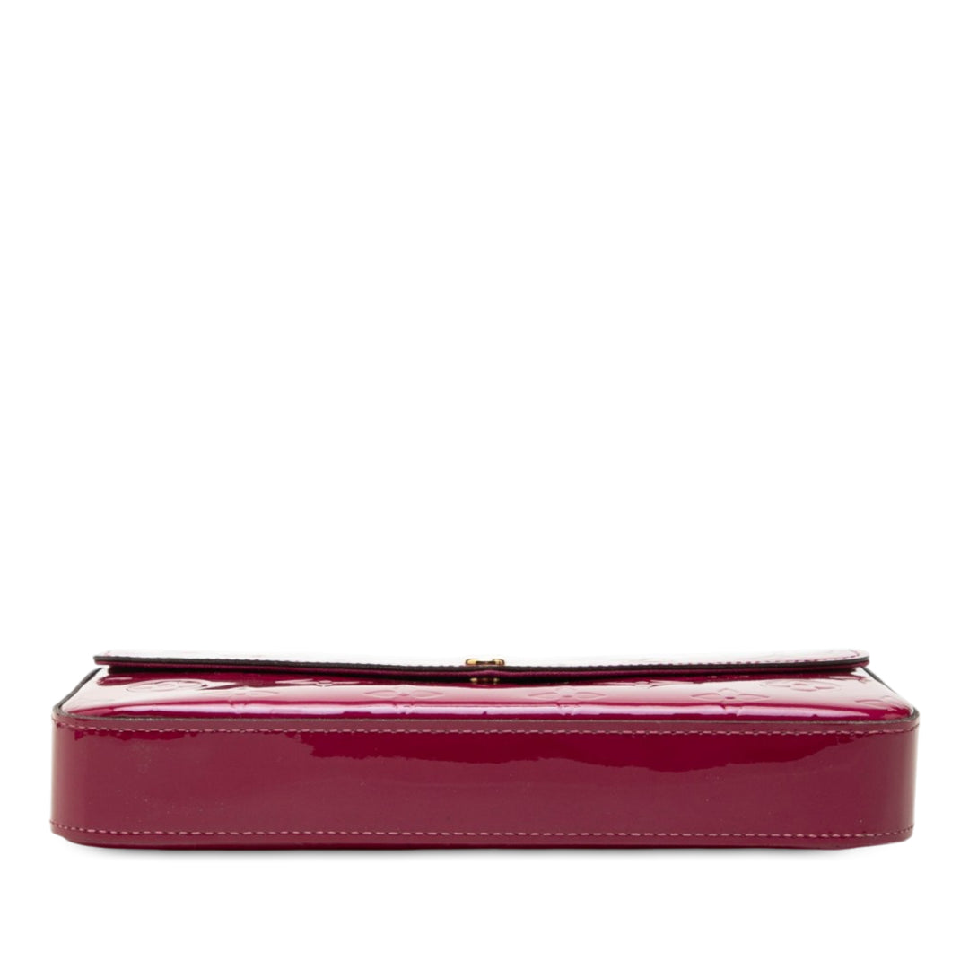 Pochette Felicie Cuir verni Monogram Rose