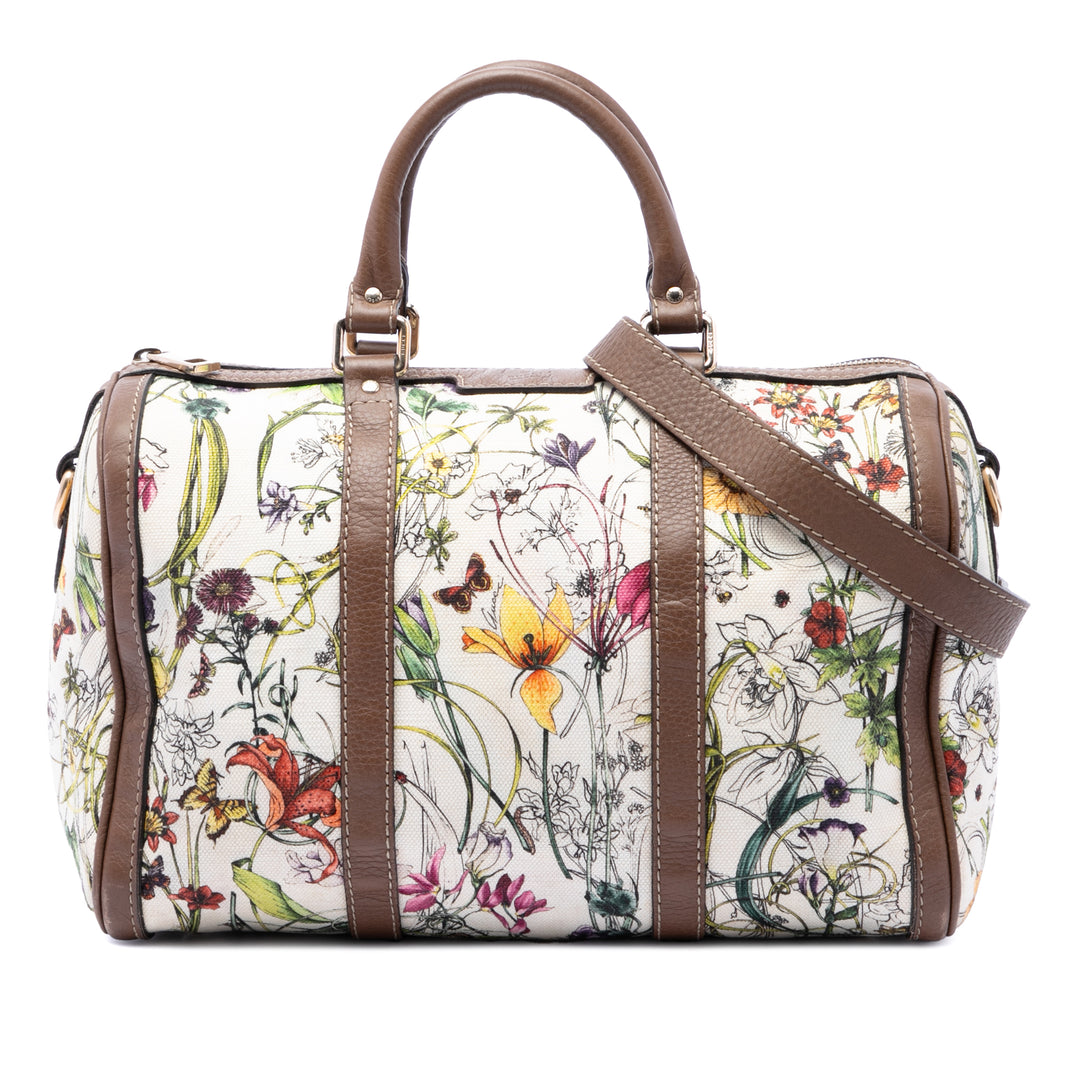 Gucci Flora Joy Boston Sac Moyen Blanc – vue principale – GABY PARIS