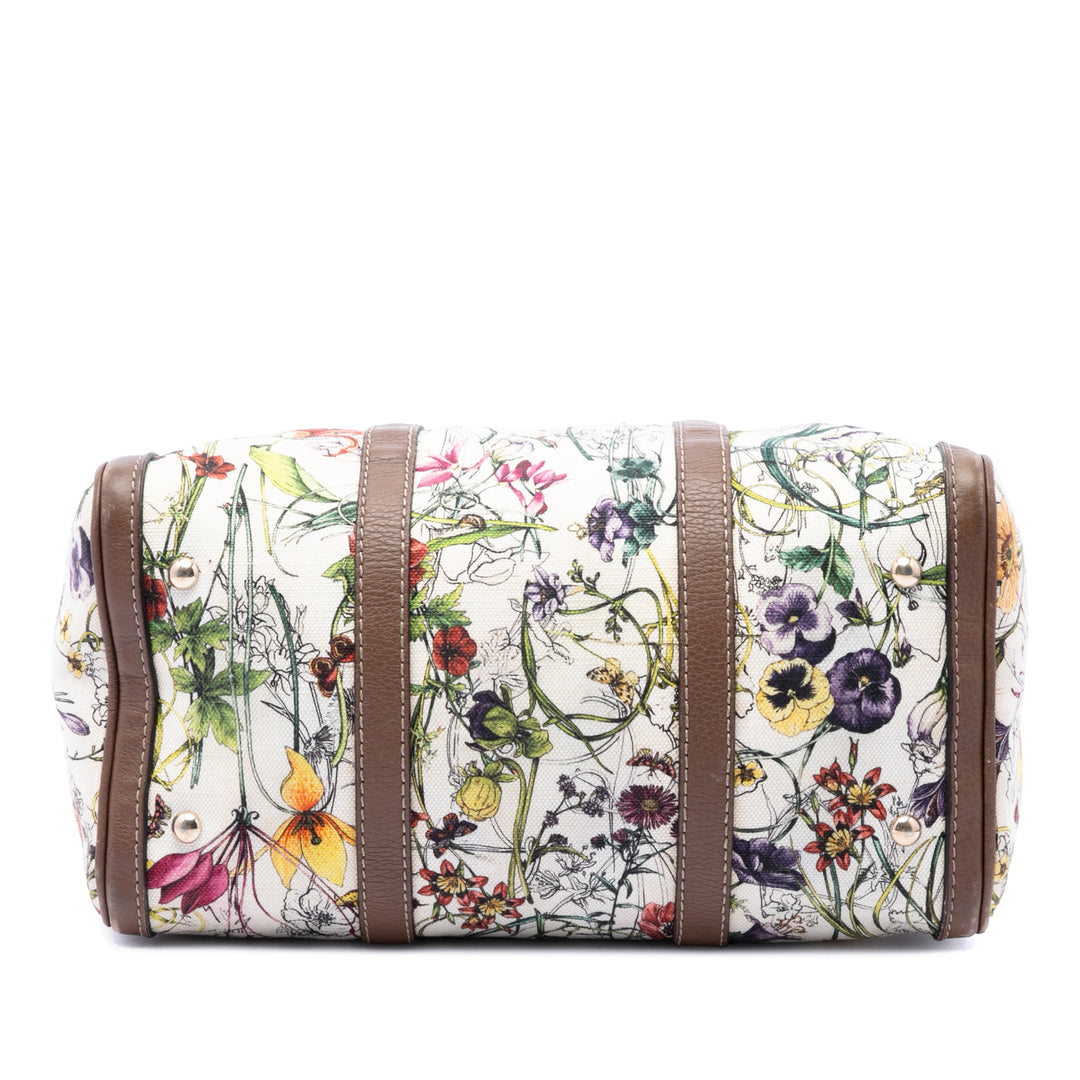 Gucci Flora Joy Boston Sac Moyen Blanc – vue 3 – GABY PARIS