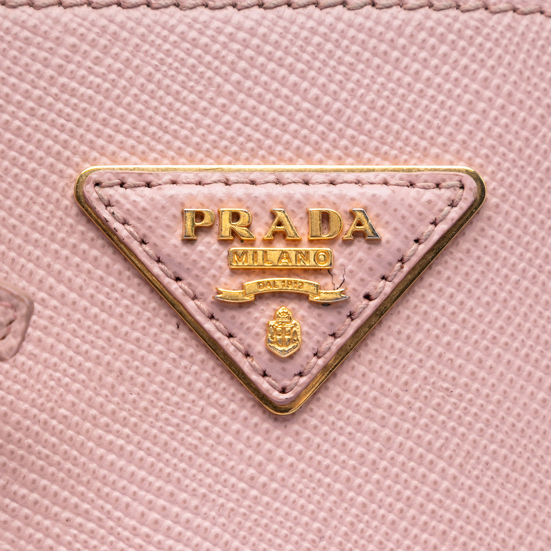 Prada Medium Bicolor Saffiano Cuir Double Sac