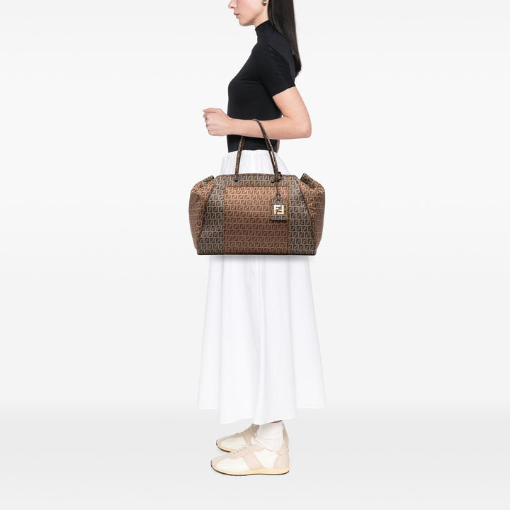 Fendi Zucchino Nylon et Spalmati Grande Pillow Cabas