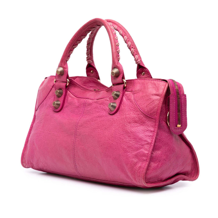 Lambskin Motocross Giant 21 Part Time Satchel Pink - Gaby Paris