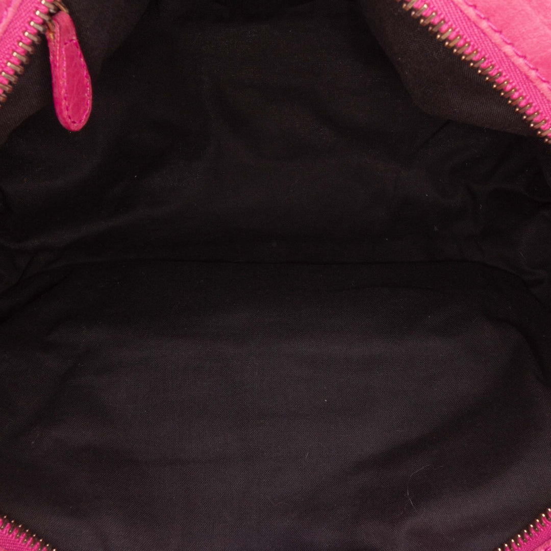 Lambskin Motocross Giant 21 Part Time Satchel Pink - Gaby Paris