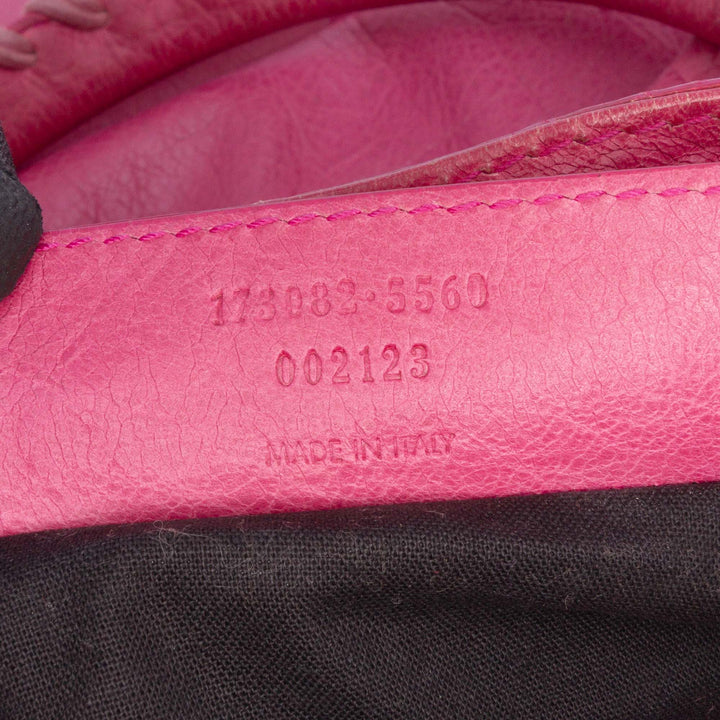 Lambskin Motocross Giant 21 Part Time Satchel Pink - Gaby Paris
