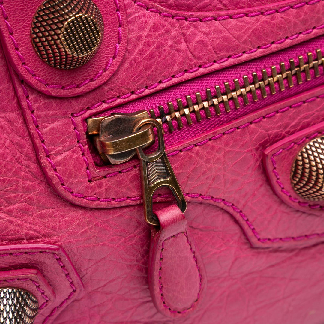Lambskin Motocross Giant 21 Part Time Satchel Pink - Gaby Paris