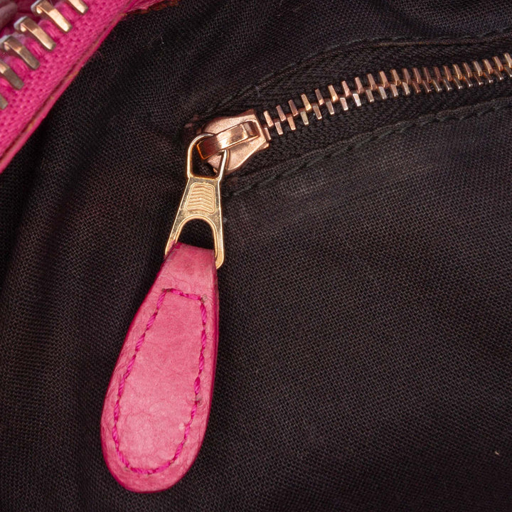 Lambskin Motocross Giant 21 Part Time Satchel Pink - Gaby Paris
