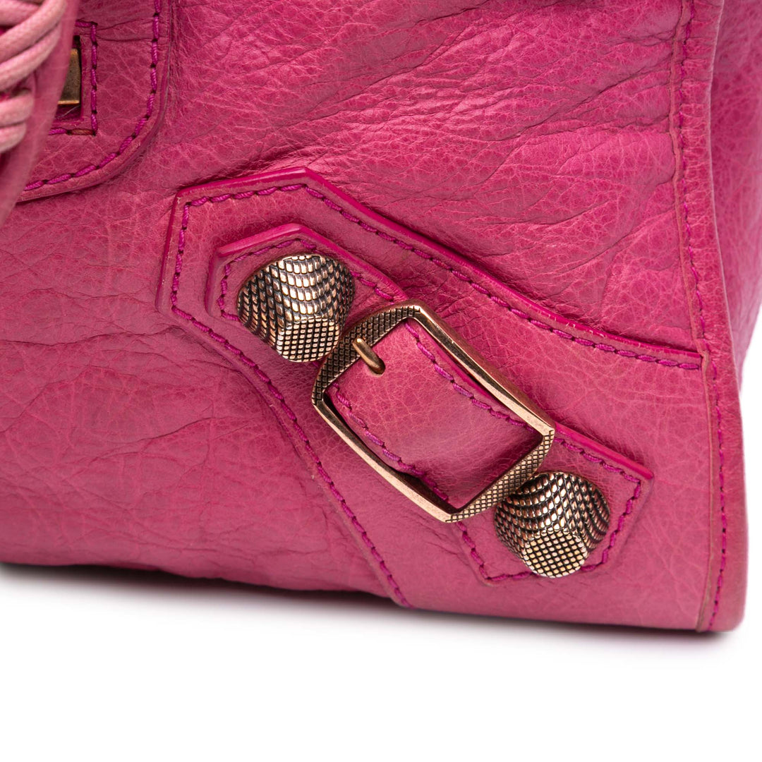 Lambskin Motocross Giant 21 Part Time Satchel Pink - Gaby Paris