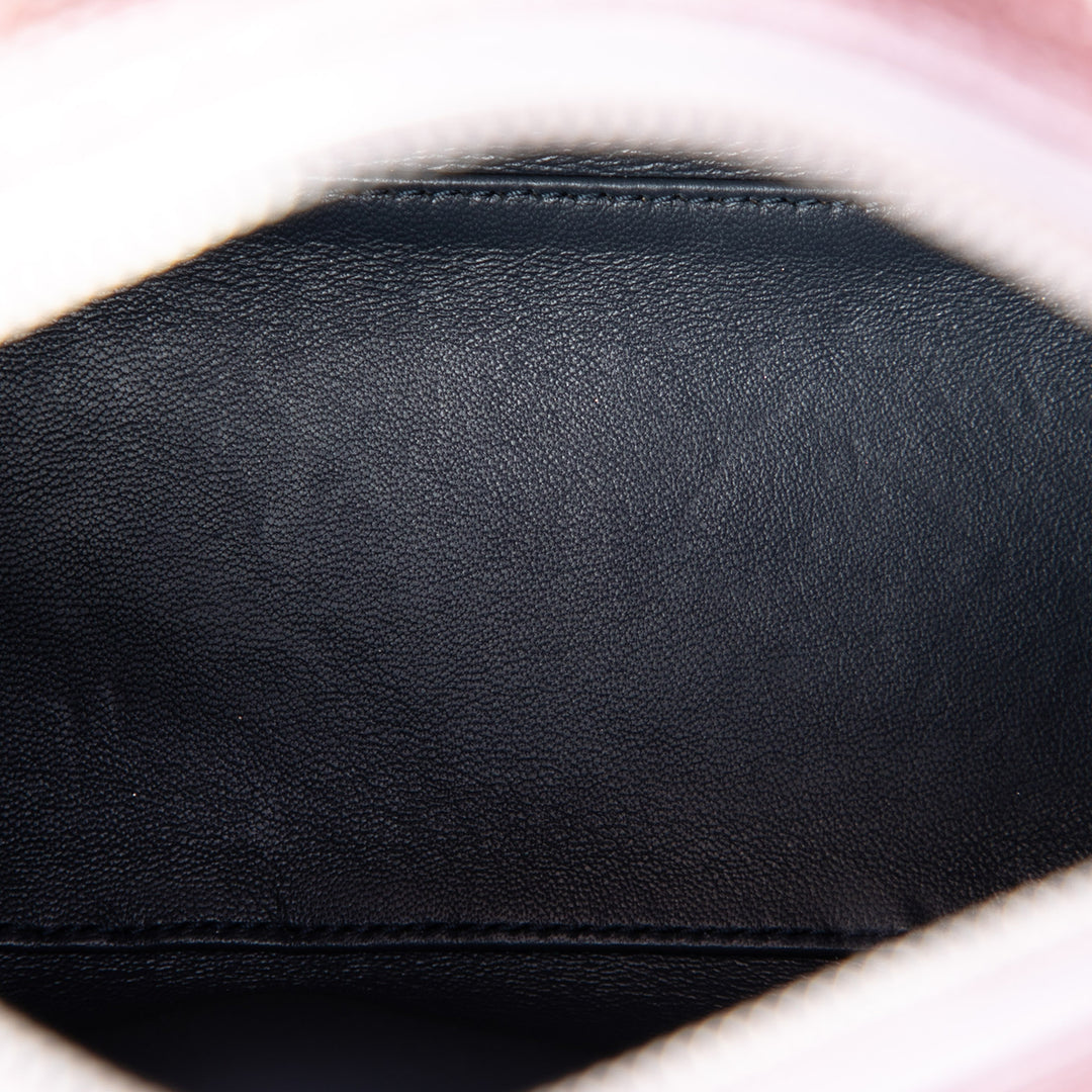 Dior Medium Metallic Cuir verni Microcannage Lady Dior