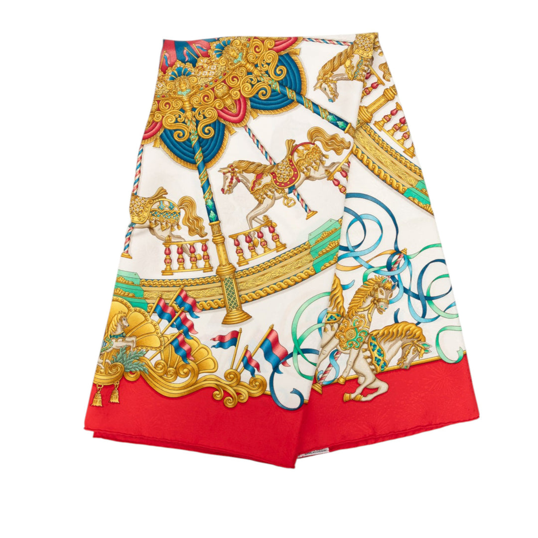 Hermès Luna Park Soie Foulard 90