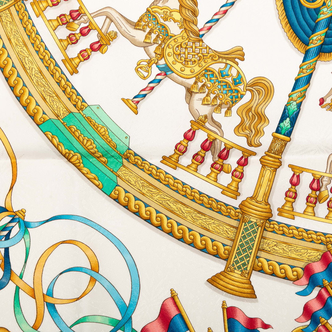 Hermès Luna Park Soie Foulard 90