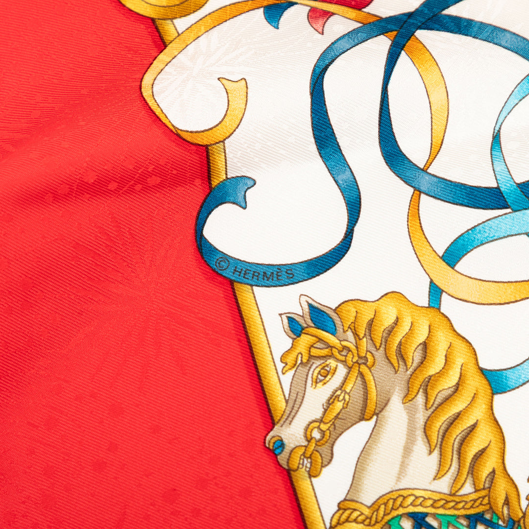 Hermès Luna Park Soie Foulard 90