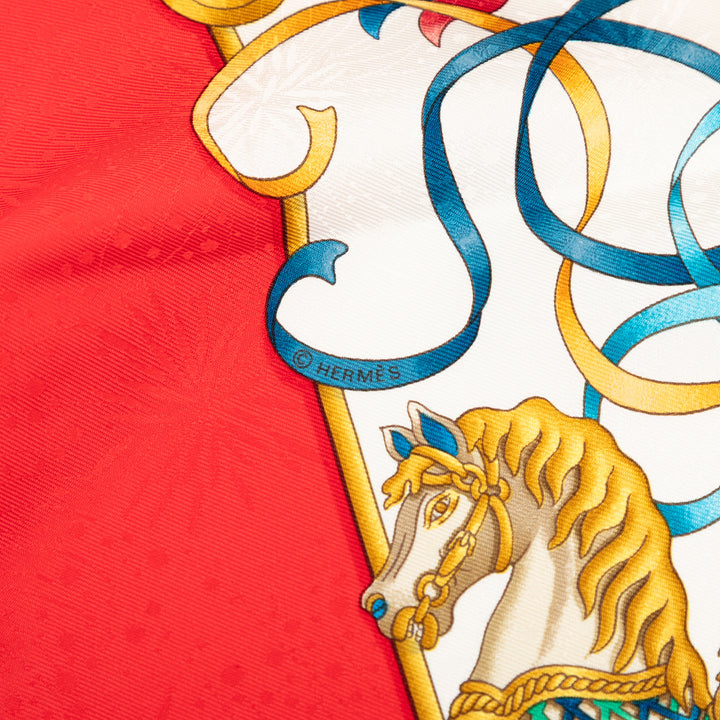 Hermès Luna Park Soie Foulard 90