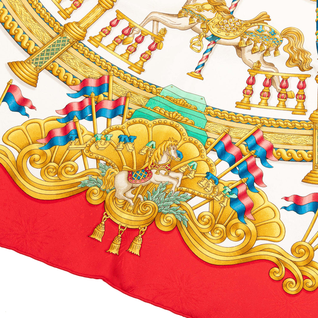 Hermès Luna Park Soie Foulard 90