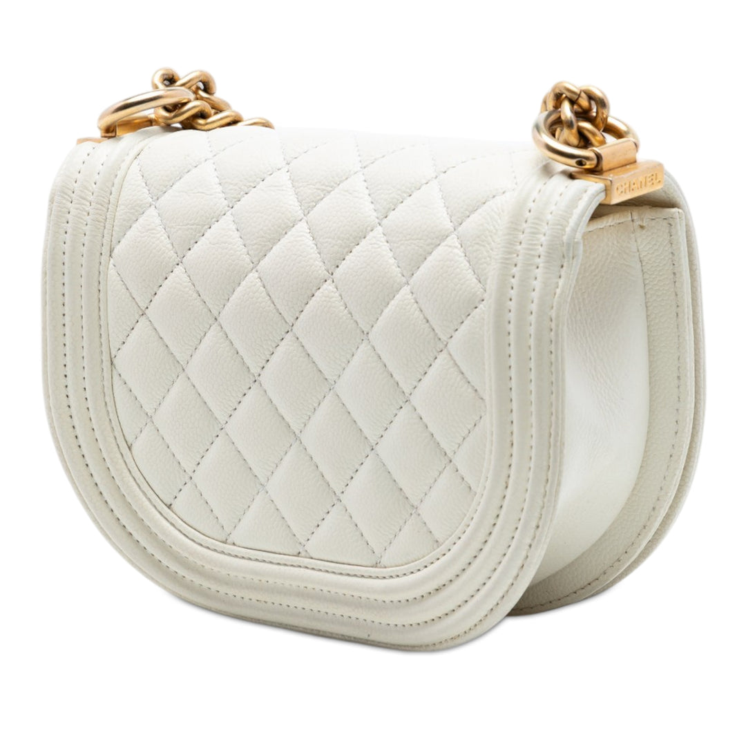 Chanel Mini Matelassé Caviar Boy Messenger Sac