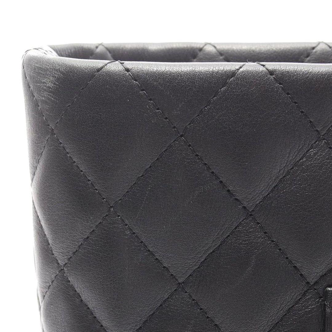 Cambon Ligne Cabas Grand Cuir d'agneau Noir
