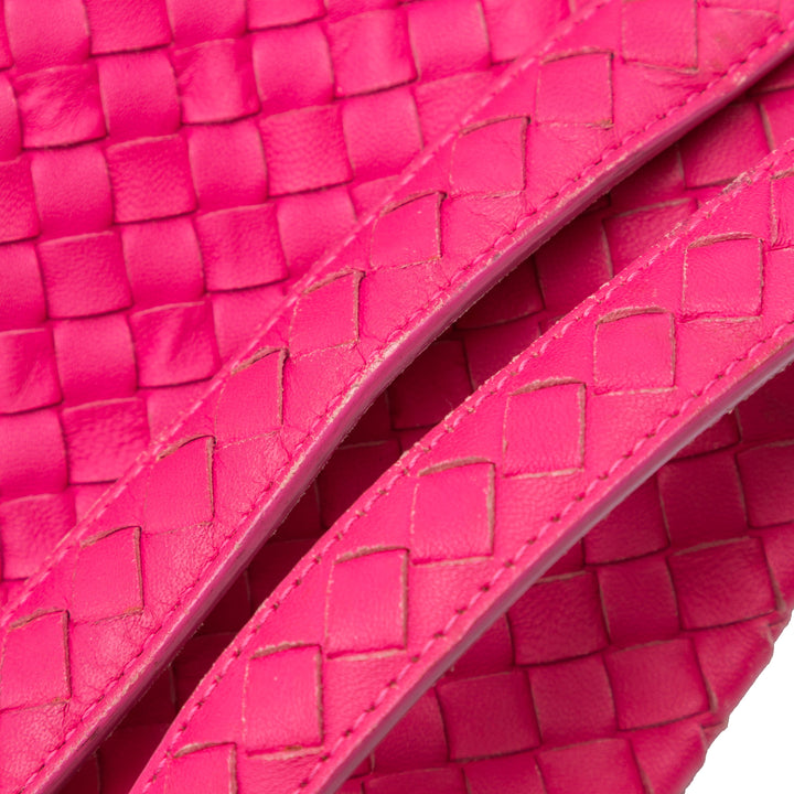Medium Nappa Intrecciato Bella Tote Pink - Gaby Paris