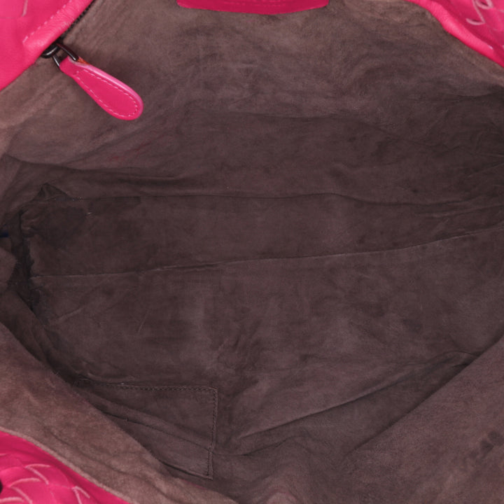 Medium Nappa Intrecciato Bella Tote Pink - Gaby Paris