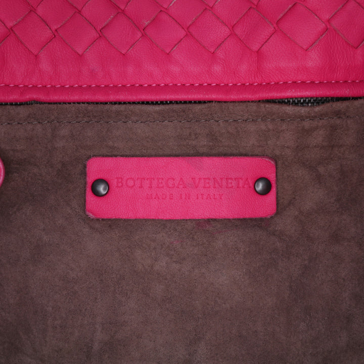 Medium Nappa Intrecciato Bella Tote Pink - Gaby Paris