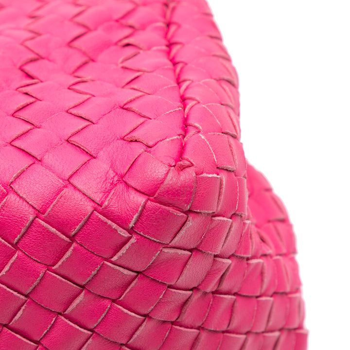 Medium Nappa Intrecciato Bella Tote Pink - Gaby Paris