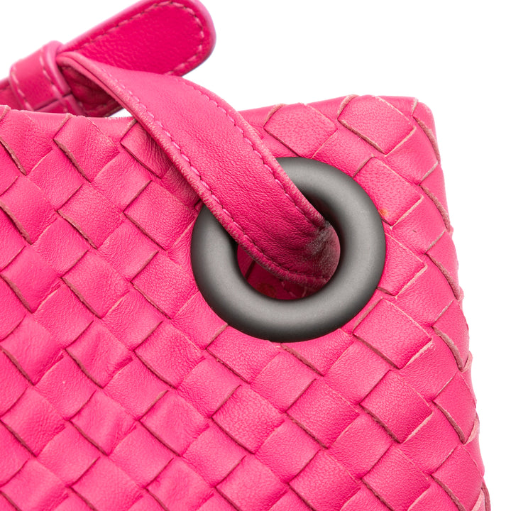 Medium Nappa Intrecciato Bella Tote Pink - Gaby Paris