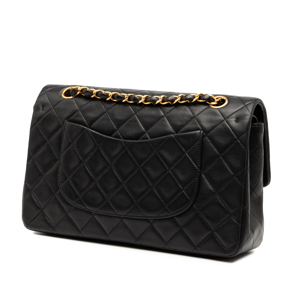 Chanel Medium Classic Cuir d’agneau Double rabat Noir – GABY PARIS Authentique