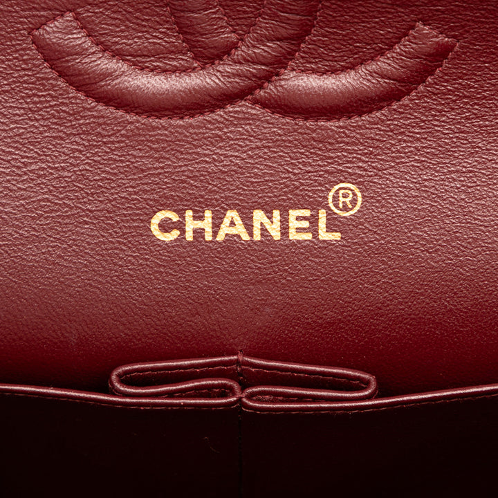 Chanel Medium Classic Cuir d’agneau Double rabat Noir – GABY PARIS Authentique