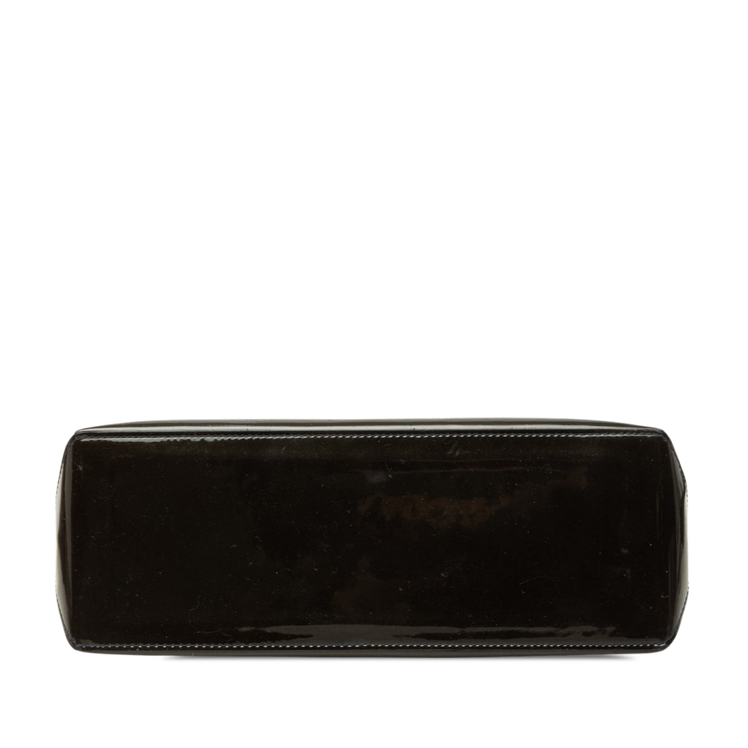 Wilshire PM Cuir verni Monogram Bleu