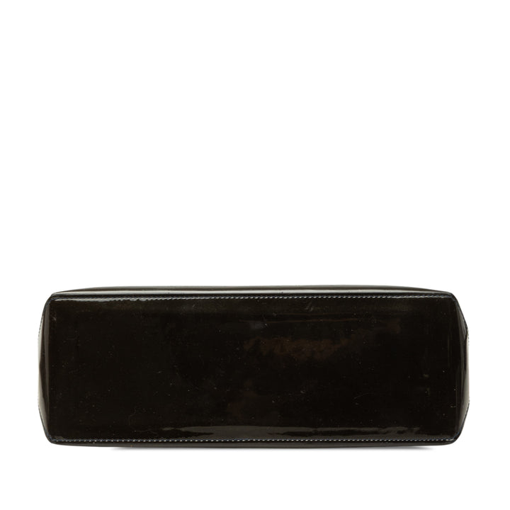 Wilshire PM Cuir verni Monogram Bleu