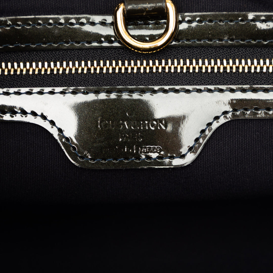 Wilshire PM Cuir verni Monogram Bleu
