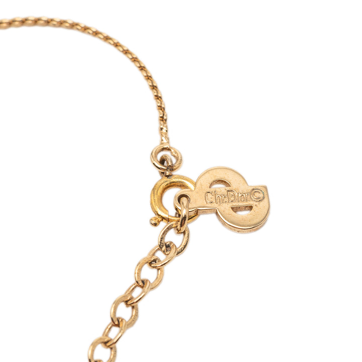 Dior plaqué CD Logo Pendant Collier