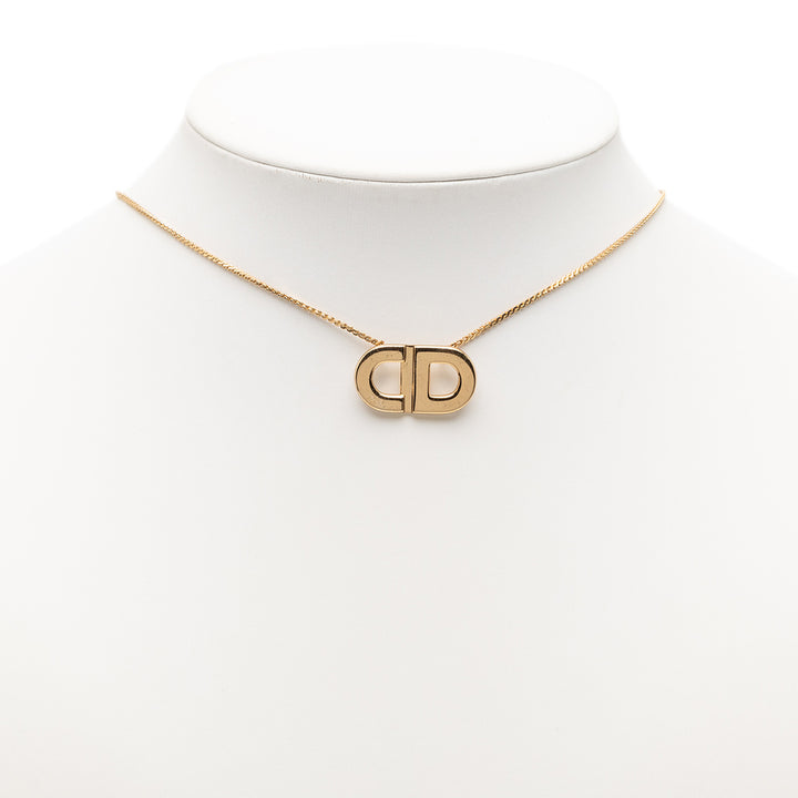 Dior plaqué CD Logo Pendant Collier