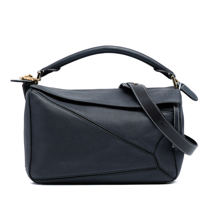 LOEWE Medium Cuir de veau Puzzle Sac cartable Noir – GABY PARIS Authentique