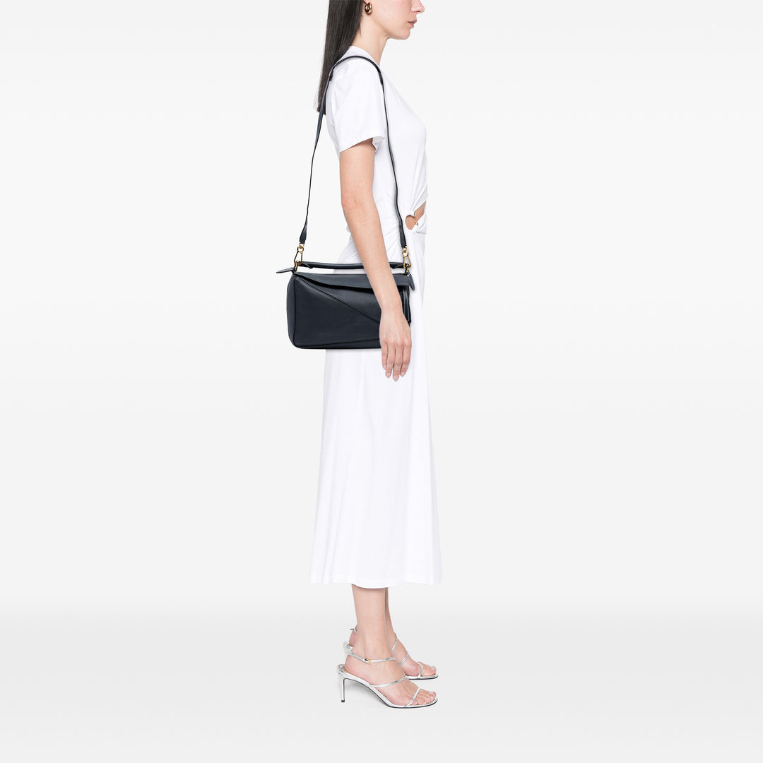 LOEWE Medium Cuir de veau Puzzle Sac cartable Noir – GABY PARIS Authentique