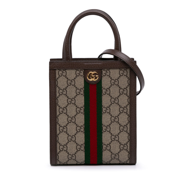 Gucci Mini GG Supreme Ophidia Web Sac cartable Marron – GABY PARIS Authentique
