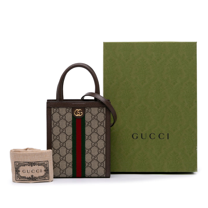 Gucci Mini GG Supreme Ophidia Web Sac cartable Marron – GABY PARIS Authentique