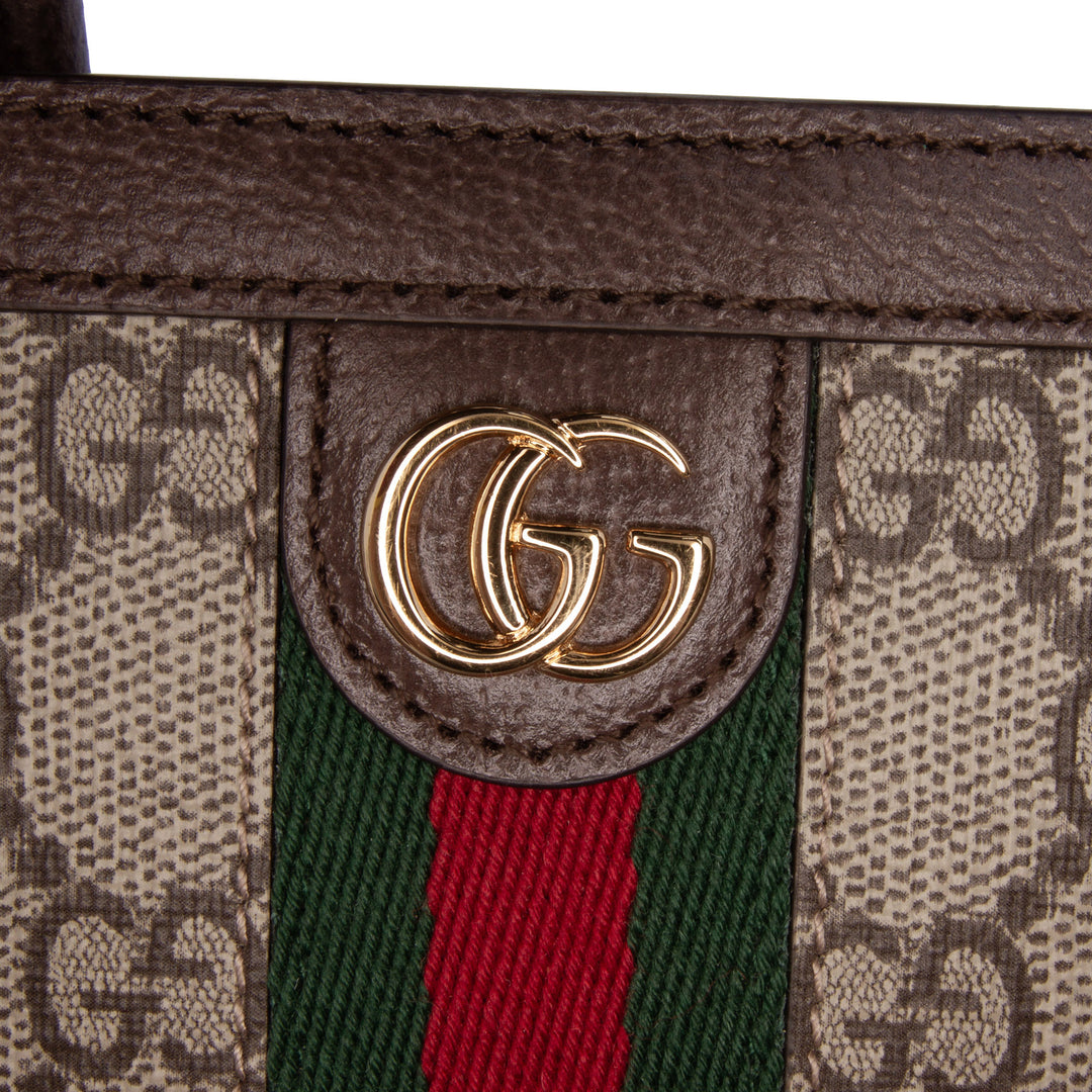 Gucci Mini GG Supreme Ophidia Web Sac cartable Marron – GABY PARIS Authentique